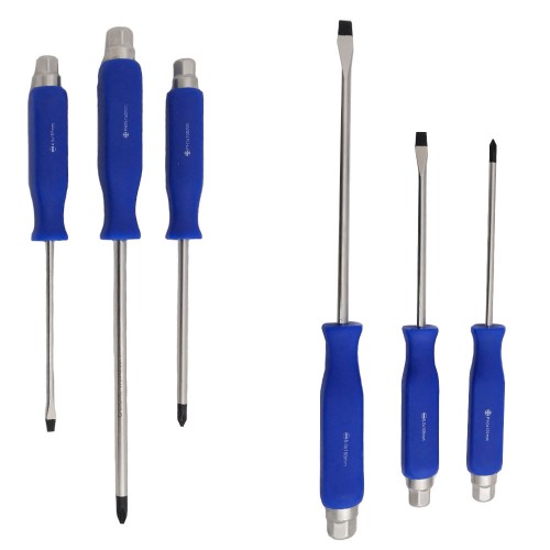 Set 6 Pz Cacciaviti Al Cromo Vanadio Con Punte Differenti E Manico Morbido 5467